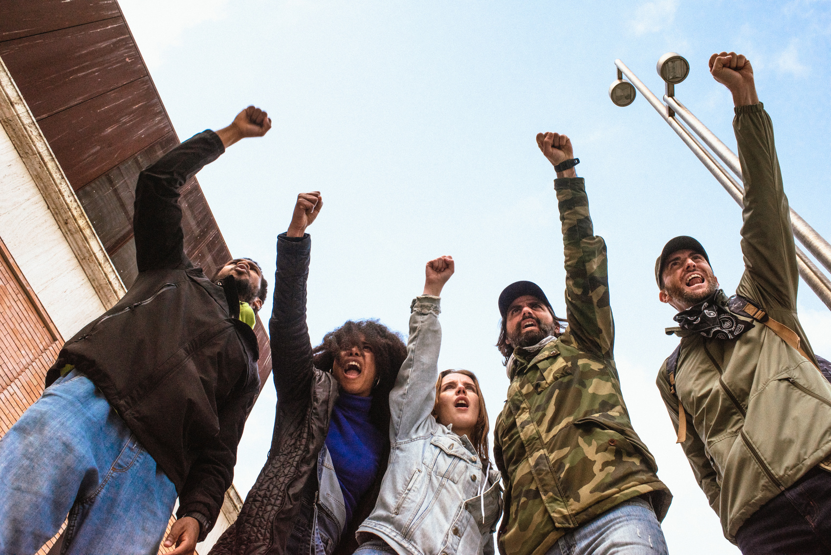 People Protesting Outdoors